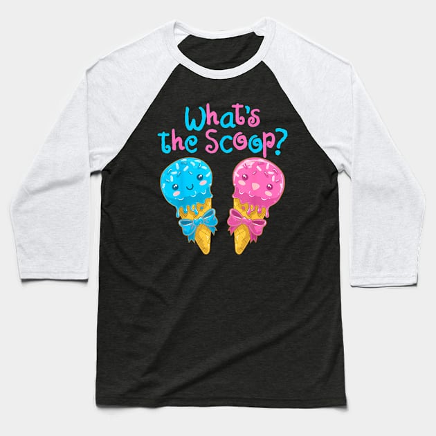 What's The Scoop Gender Reveal Baseball T-Shirt by Nifty T Shirts